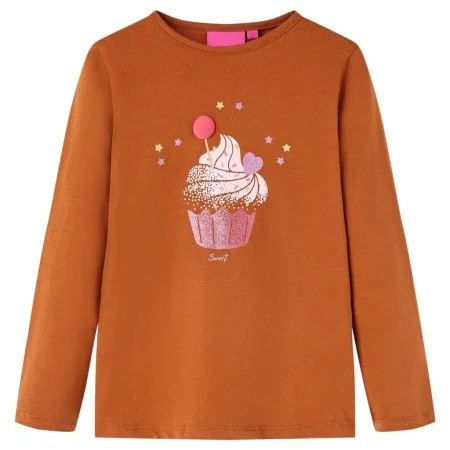 Camiseta infantil de manga larga color coñac 104 de vidaXL, Camisetas para niños - Ref: Foro24-14050, Precio: 8,72 €, Descuen...