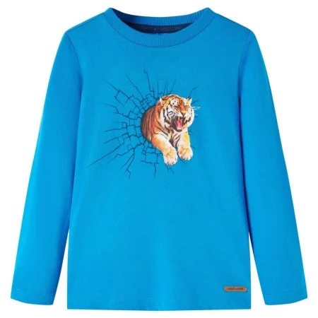 Camiseta infantil de manga larga azul cobalto 116 de vidaXL, Camisetas para niños - Ref: Foro24-13306, Precio: 8,64 €, Descue...