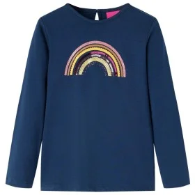 Camiseta infantil de manga larga azul marino 128 de vidaXL, Camisetas para niños - Ref: Foro24-14287, Precio: 10,42 €, Descue...