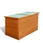 Baúl de jardín de madera 126x72x72 cm de vidaXL, Cajas de almacenaje para exteriores - Ref: Foro24-42702, Precio: 193,91 €, D...