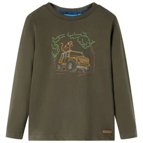 Camiseta infantil de manga larga caqui 140 de vidaXL, Camisetas para niños - Ref: Foro24-13028, Precio: 8,30 €, Descuento: %