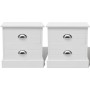Mesita de noche francesa 2 piezas blanco de vidaXL, Mesitas de noche - Ref: Foro24-242887, Precio: 79,13 €, Descuento: %