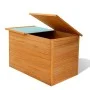 Baúl de jardín de madera 126x72x72 cm de vidaXL, Cajas de almacenaje para exteriores - Ref: Foro24-42702, Precio: 193,91 €, D...