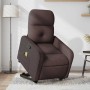 Silla de masaje reclinable de pie de tela marrón oscuro en Sillones | Comprar online en Foru.es