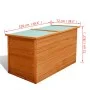 Baúl de jardín de madera 126x72x72 cm de vidaXL, Cajas de almacenaje para exteriores - Ref: Foro24-42702, Precio: 193,91 €, D...