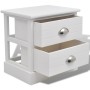 Mesita de noche francesa 2 piezas blanco de vidaXL, Mesitas de noche - Ref: Foro24-242887, Precio: 79,13 €, Descuento: %