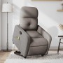Sillón reclinable de masaje elevable tela gris taupé en Sillones | Comprar online en Foru.es