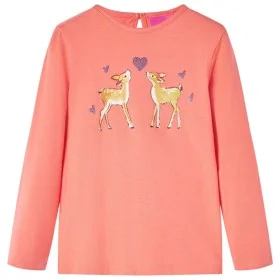 Camiseta infantil de manga larga coral 128 de vidaXL, Camisetas para niños - Ref: Foro24-13662, Precio: 8,59 €, Descuento: %