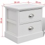 Mesita de noche francesa 2 piezas blanco de vidaXL, Mesitas de noche - Ref: Foro24-242887, Precio: 79,13 €, Descuento: %