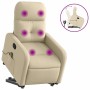 Silla de masaje reclinable de pie de tela color crema en Sillones | Comprar online en Foru.es