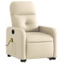 Silla de masaje reclinable de pie de tela color crema en Sillones | Comprar online en Foru.es