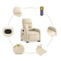 Silla de masaje reclinable de pie de tela color crema en Sillones | Comprar online en Foru.es