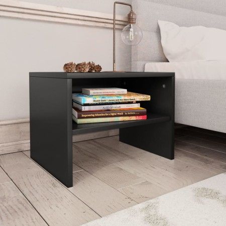 Mesita de noche madera contrachapada negro 40x30x30 cm de vidaXL, Mesitas de noche - Ref: Foro24-800065, Precio: 26,44 €, Des...