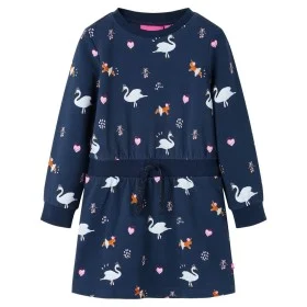 Vestido infantil de manga larga azul marino 140 de vidaXL, Vestidos de niños - Ref: Foro24-14846, Precio: 17,50 €, Descuento: %