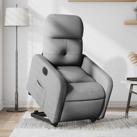 Sillón eléctrico reclinable elevable de tela gris claro en Sillones | Comprar online en Foru.es