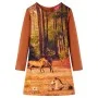 Vestido infantil de manga larga color coñac 116 de vidaXL, Vestidos de niños - Ref: Foro24-14859, Precio: 13,87 €, Descuento: %