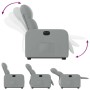 Sillón eléctrico reclinable elevable de tela gris claro en Sillones | Comprar online en Foru.es