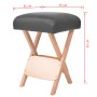 Taburete de masaje plegable con asiento 12 cm de grosor negro de vidaXL, Sillones de masaje - Ref: Foro24-110149, Precio: 59,...