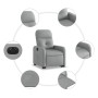 Sillón eléctrico reclinable elevable de tela gris claro en Sillones | Comprar online en Foru.es