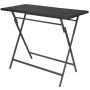 Set comedor de jardín plegable 7 pzas poli ratán y acero negro de vidaXL, Conjuntos de jardín - Ref: Foro24-42878, Precio: 27...