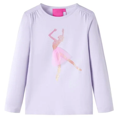 Camiseta infantil de manga larga lila claro 140 de vidaXL, Camisetas para niños - Ref: Foro24-13998, Precio: 11,60 €, Descuen...