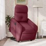 Sillón eléctrico reclinable elevable de tela rojo tinto en Sillones | Comprar online en Foru.es