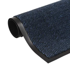 Alfombra de entrada rectangular de nudo 80x120 cm azul de vidaXL, Felpudos - Ref: Foro24-132713, Precio: 37,01 €, Descuento: %