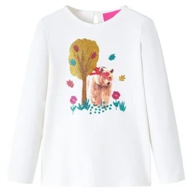 Langarm-T-Shirt für Kinder in der Farbe Ecru 92 von vidaXL, Kinder-T-Shirts - Ref: Foro24-13814, Preis: 8,77 €, Rabatt: %