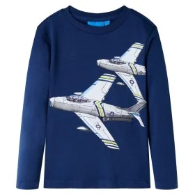 Camiseta infantil de manga larga azul marino 92 de vidaXL, Camisetas para niños - Ref: Foro24-13179, Precio: 11,69 €, Descuen...