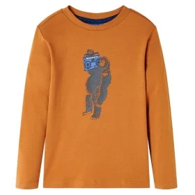 Camiseta infantil de manga larga ocre oscuro 116 de vidaXL, Camisetas para niños - Ref: Foro24-13461, Precio: 7,79 €, Descuen...