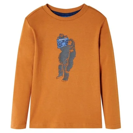 Camiseta infantil de manga larga ocre oscuro 140 de vidaXL, Camisetas para niños - Ref: Foro24-13463, Precio: 7,79 €, Descuen...