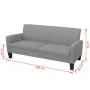 Sofá de 3 plazas 180x65x76 cm gris claro de vidaXL, Sofás - Ref: Foro24-244711, Precio: 309,25 €, Descuento: %