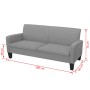 Sofá de 3 plazas 180x65x76 cm gris claro de vidaXL, Sofás - Ref: Foro24-244711, Precio: 313,91 €, Descuento: %