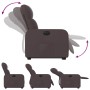 Sillón eléctrico reclinable elevable de tela marrón oscuro en Sillones | Comprar online en Foru.es