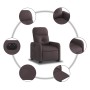Sillón eléctrico reclinable elevable de tela marrón oscuro en Sillones | Comprar online en Foru.es