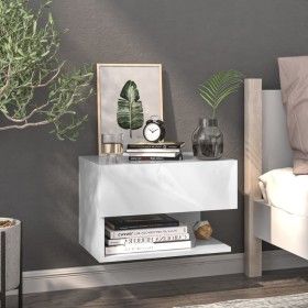 Mesita de noche de pared blanca de vidaXL, Mesitas de noche - Ref: Foro24-810953, Precio: 42,29 €, Descuento: %