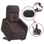 Sillón eléctrico reclinable elevable de tela marrón oscuro en Sillones | Comprar online en Foru.es