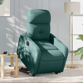 Sillón eléctrico reclinable elevable de tela verde oscuro en Sillones | Comprar online en Foru.es