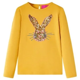 Camiseta infantil de manga larga color ocre 92 de vidaXL, Camisetas para niños - Ref: Foro24-13964, Precio: 9,12 €, Descuento: %