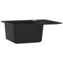 Fregadero de cocina de granito con un seno negro de vidaXL, Fregaderos - Ref: Foro24-142952, Precio: 179,04 €, Descuento: %