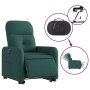 Sillón eléctrico reclinable elevable de tela verde oscuro en Sillones | Comprar online en Foru.es