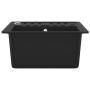 Fregadero de cocina de granito con un seno negro de vidaXL, Fregaderos - Ref: Foro24-142952, Precio: 179,04 €, Descuento: %