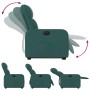 Sillón eléctrico reclinable elevable de tela verde oscuro en Sillones | Comprar online en Foru.es