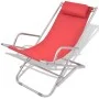 Tumbonas reclinables 2 unidades acero rojas de vidaXL, Tumbonas - Ref: Foro24-42937, Precio: 120,32 €, Descuento: %