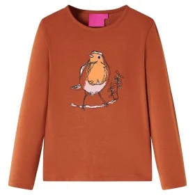 Children's long-sleeved t-shirt in cognac color 104 by vidaXL, Kids T-shirts - Ref: Foro24-14340, Price: 8,06 €, Discount: %