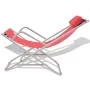 Tumbonas reclinables 2 unidades acero rojas de vidaXL, Tumbonas - Ref: Foro24-42937, Precio: 120,32 €, Descuento: %