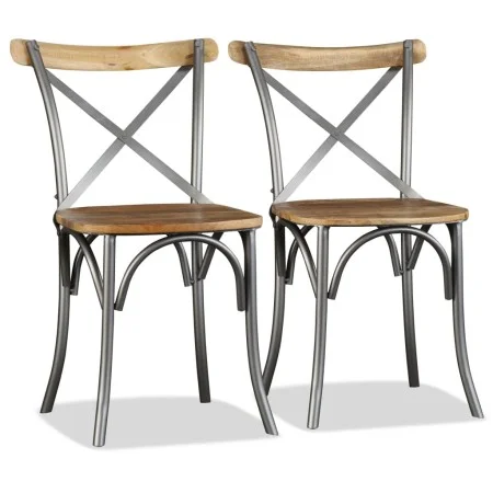 Esszimmerstühle 2 Einheiten aus massivem Mangoholz von vidaXL, Essstühle - Ref: Foro24-244592, Preis: 197,33 €, Rabatt: %