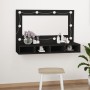 Mueble con espejo y LED negro 90x31,5x62 cm de vidaXL, Tocadores de baño - Ref: Foro24-833488, Precio: 56,36 €, Descuento: %
