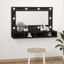 Mueble con espejo y LED negro 90x31,5x62 cm de vidaXL, Tocadores de baño - Ref: Foro24-833488, Precio: 56,36 €, Descuento: %