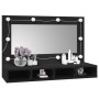 Mueble con espejo y LED negro 90x31,5x62 cm de vidaXL, Tocadores de baño - Ref: Foro24-833488, Precio: 56,36 €, Descuento: %